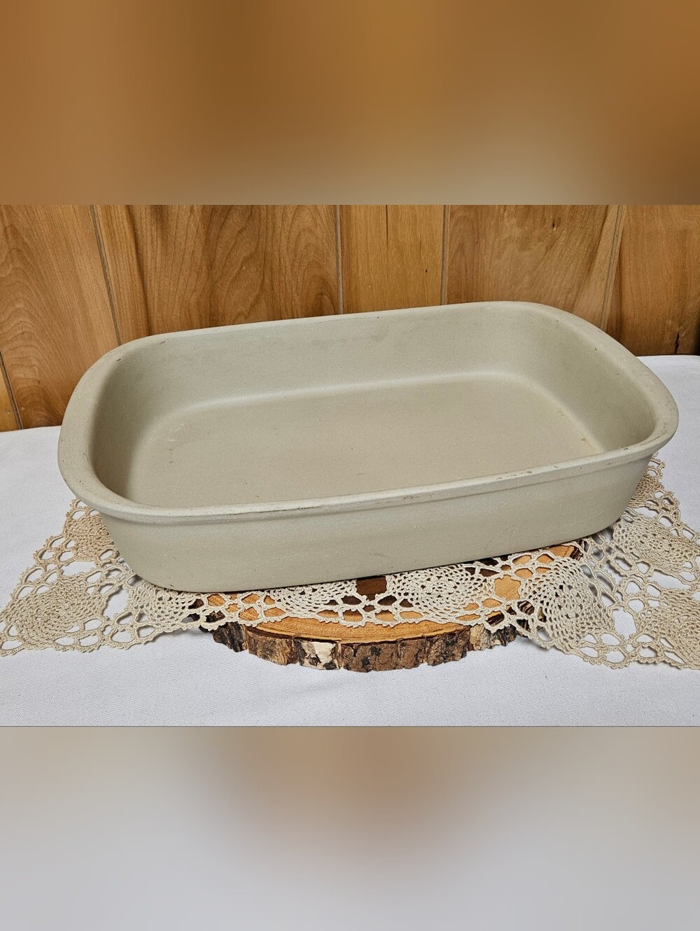 Pampered Chef Family Heritage 9x13 Stoneware Casserole Lasagna Dish Pan